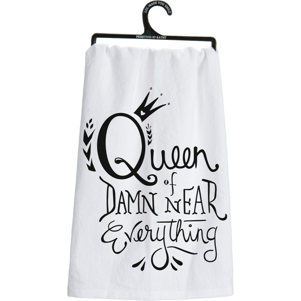 NWT Primatives By Kathy Kitchen Towel - Queen Of Damn Near Everything